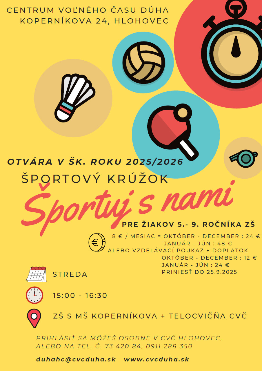 Športuj s nami 2025/2026